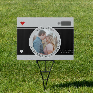 Black Camera Photo Unique Wedding Anniversary Sign
