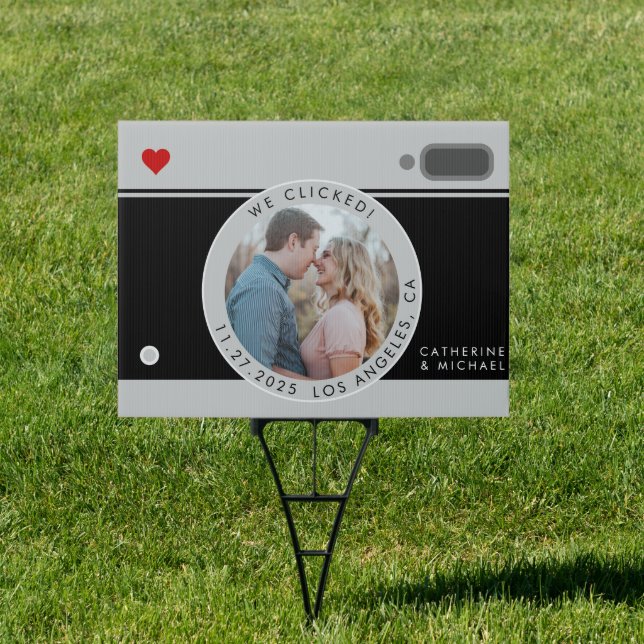 Black Camera Photo Unique Wedding Anniversary  Sign (Insitu)