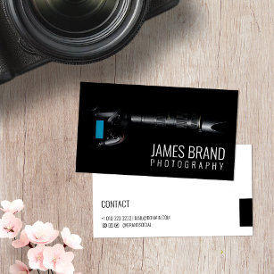 Black Camera Photography Professional Photographer Business Card