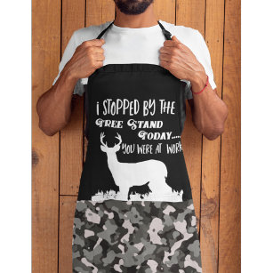 Black Camo Deer Hunting Funny Quote Buck Apron
