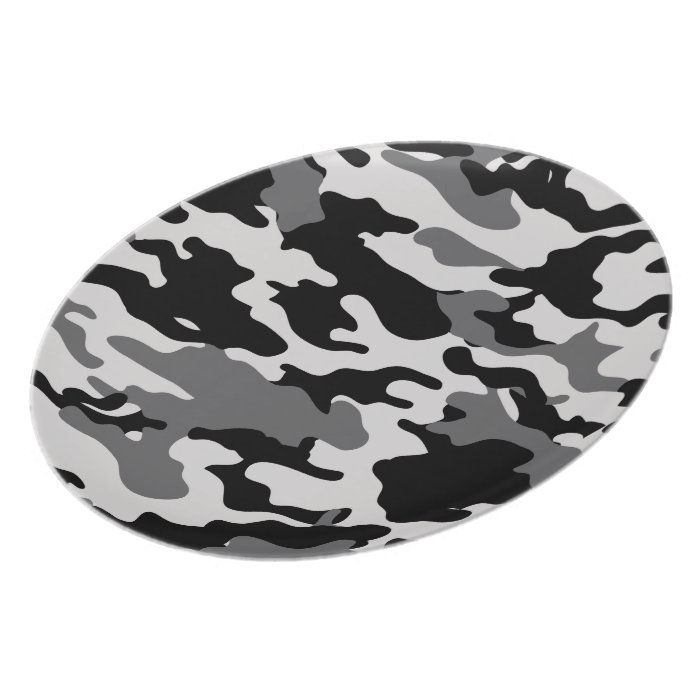 Black Camo Dinner Plates