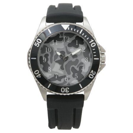 Black Camo Numbered Boys Watch