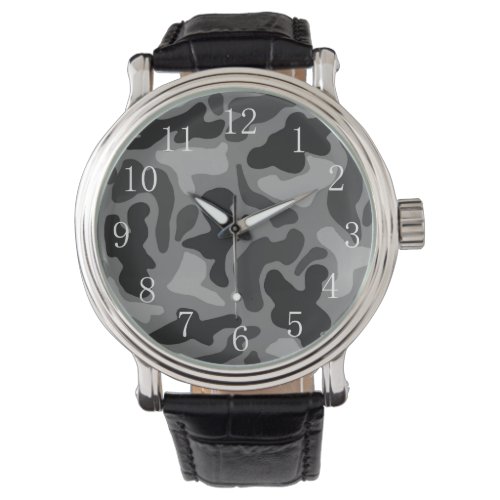 Black Camo Numbered Boys Watch