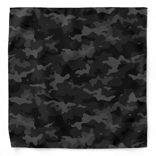 Black Camo Pattern Bandana