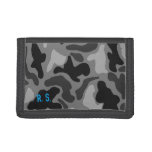 Black Camo Print Name Or Initials Guys Wallet at Zazzle