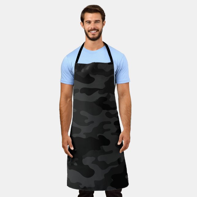 Black Camouflage Apron (Worn)