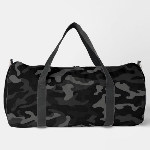 Black Camouflage Duffel Bag