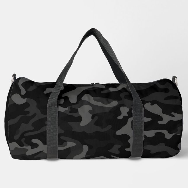 Black Camouflage Duffel Bag (Front)
