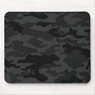 Black Camouflage Mouse Pad