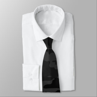 Black Camouflage Neck Tie