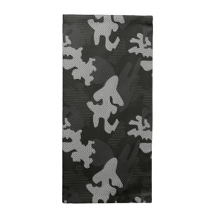 Black Camouflage Pattern Cloth Napkin