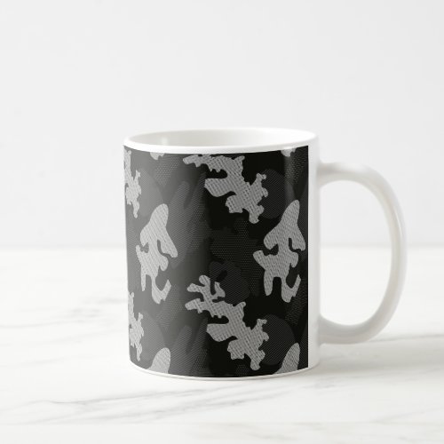 Black Camouflage Pattern Coffee Mug