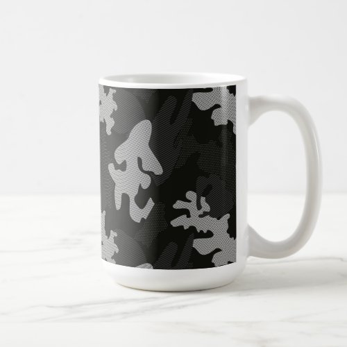 Black Camouflage Pattern Coffee Mug