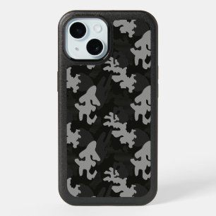 Black Camouflage Pattern iPhone 15 Case