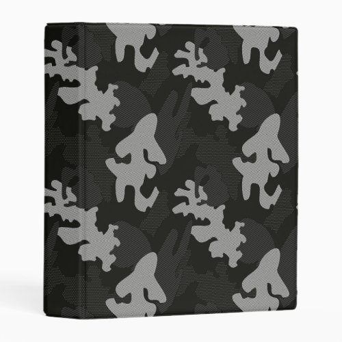 Black Camouflage Pattern Mini Binder