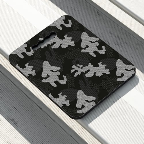 Black Camouflage Pattern Seat Cushion