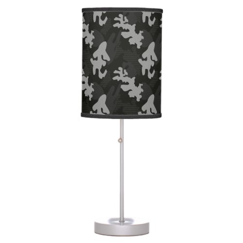 Black Camouflage Pattern Table Lamp