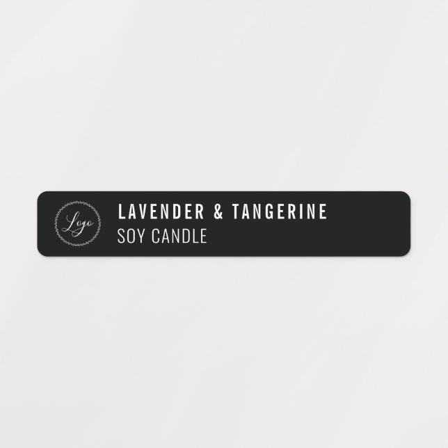 Black Candle Tamper-proof Seal Your Logo Labels (Design 1)