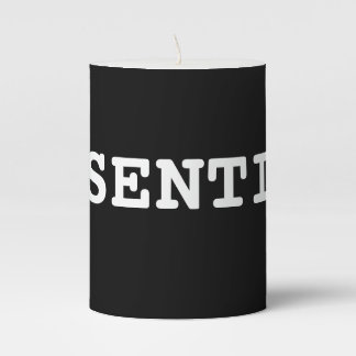 Black Candle That Says Essential