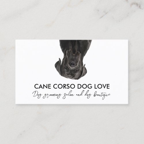 Black Cane Corso Dog Business Card