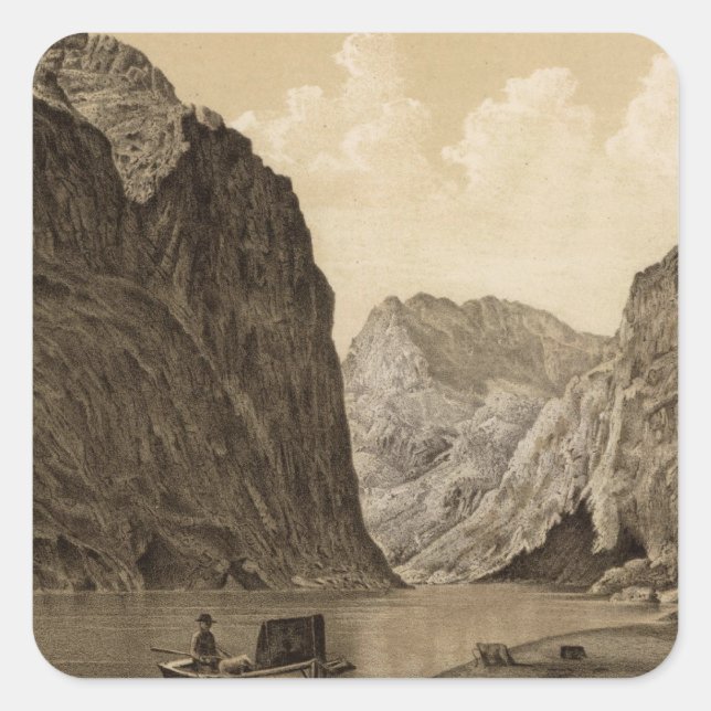 Black Canon, Colorado River 2 Square Sticker (Front)