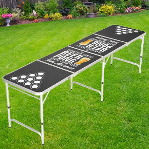 Black Canvas Brew Battle Champions w/ Team Names Beer Pong Table