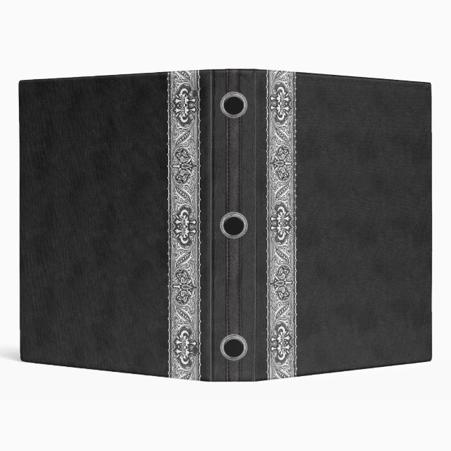 Black Canvas Denim Designer Binder (Background)