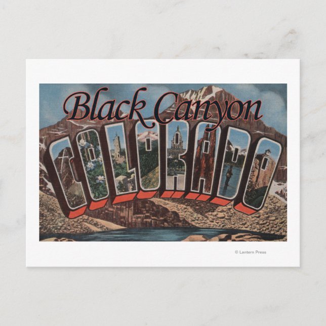 Black Canyon, Colorado - Large Letter Scenes Postcard (Front)