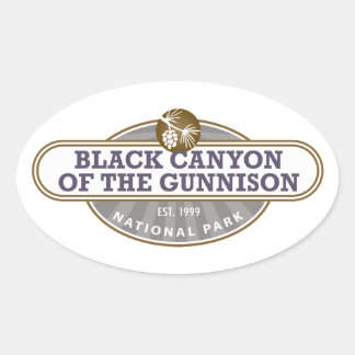 Black Canyon Gunnison National Park Oval Sticker