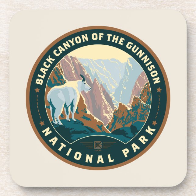 Black Canyon National Park Beverage Coaster (Front)
