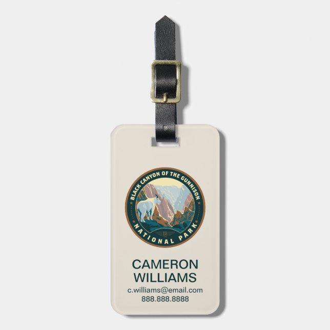 Black Canyon National Park Luggage Tag (Front Vertical)