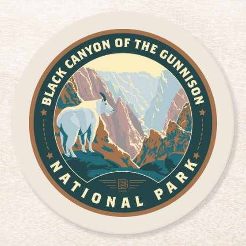 Black Canyon National Park Round Paper Coaster