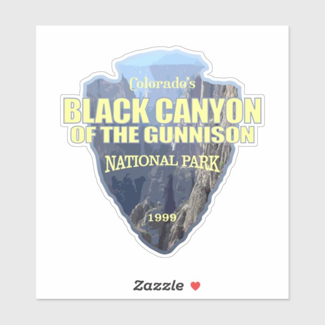 Black Canyon of the Gunnison (arrowhead) Sticker (Sheet)