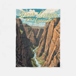 Black Canyon Of The Gunnison National Park Art Fleece Blanket