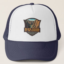 Black Canyon Of The Gunnison National Park Art Trucker Hat