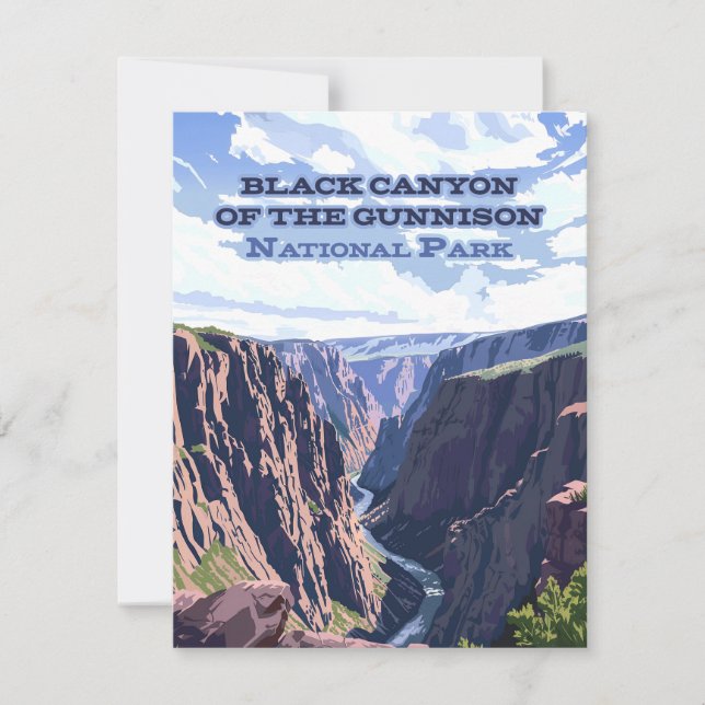 Black Canyon of the Gunnison National Park CO Card (Front)