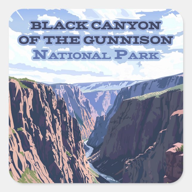 Black Canyon of the Gunnison National Park CO  Square Sticker (Front)