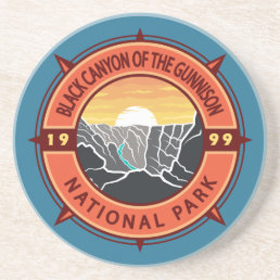 Black Canyon Of The Gunnison National Park Compass Coaster