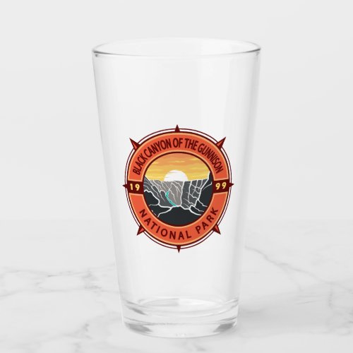 Black Canyon Of The Gunnison National Park Compass Glass