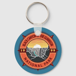 Black Canyon Of The Gunnison National Park Compass Keychain