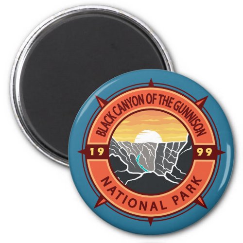 Black Canyon Of The Gunnison National Park Compass Magnet