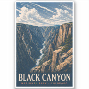 Black Canyon of the Gunnison National Park Modern Sticker