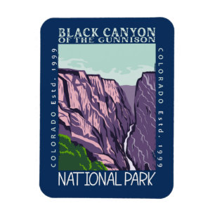Black Canyon Of The Gunnison National Park Retro Magnet