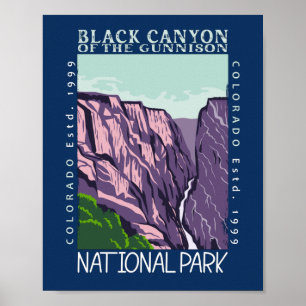 Black Canyon Of The Gunnison National Park Retro Poster