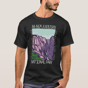Black Canyon Of The Gunnison National Park Retro  T-Shirt