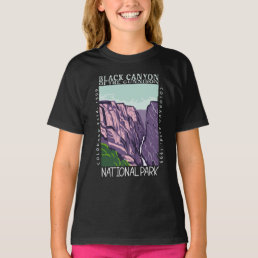 Black Canyon Of The Gunnison National Park Retro  T-Shirt