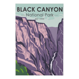Black Canyon Of The Gunnison National Park Vintage Faux Canvas Print