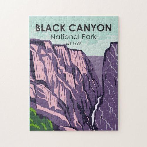 Black Canyon Of The Gunnison National Park Vintage Jigsaw Puzzle