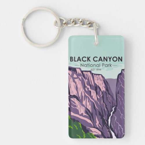 Black Canyon Of The Gunnison National Park Vintage Keychain