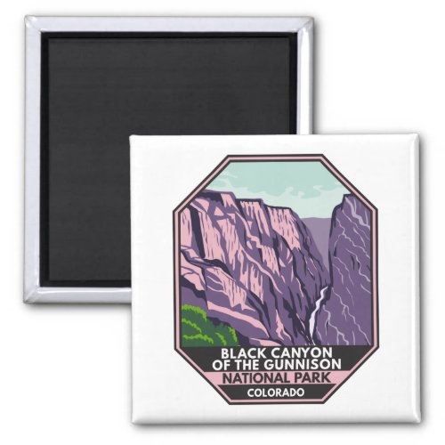 Black Canyon Of The Gunnison National Park Vintage Magnet
